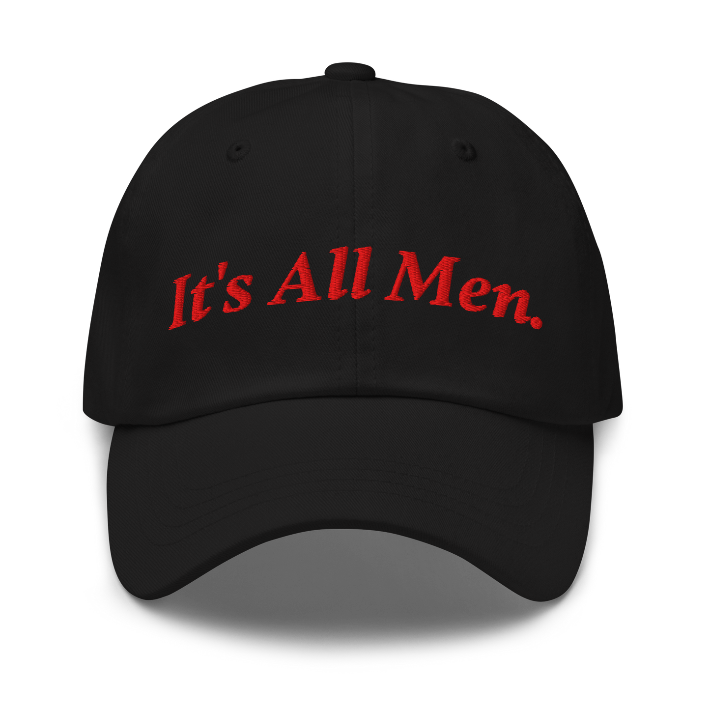 It's All Men Hat (Black/Red)