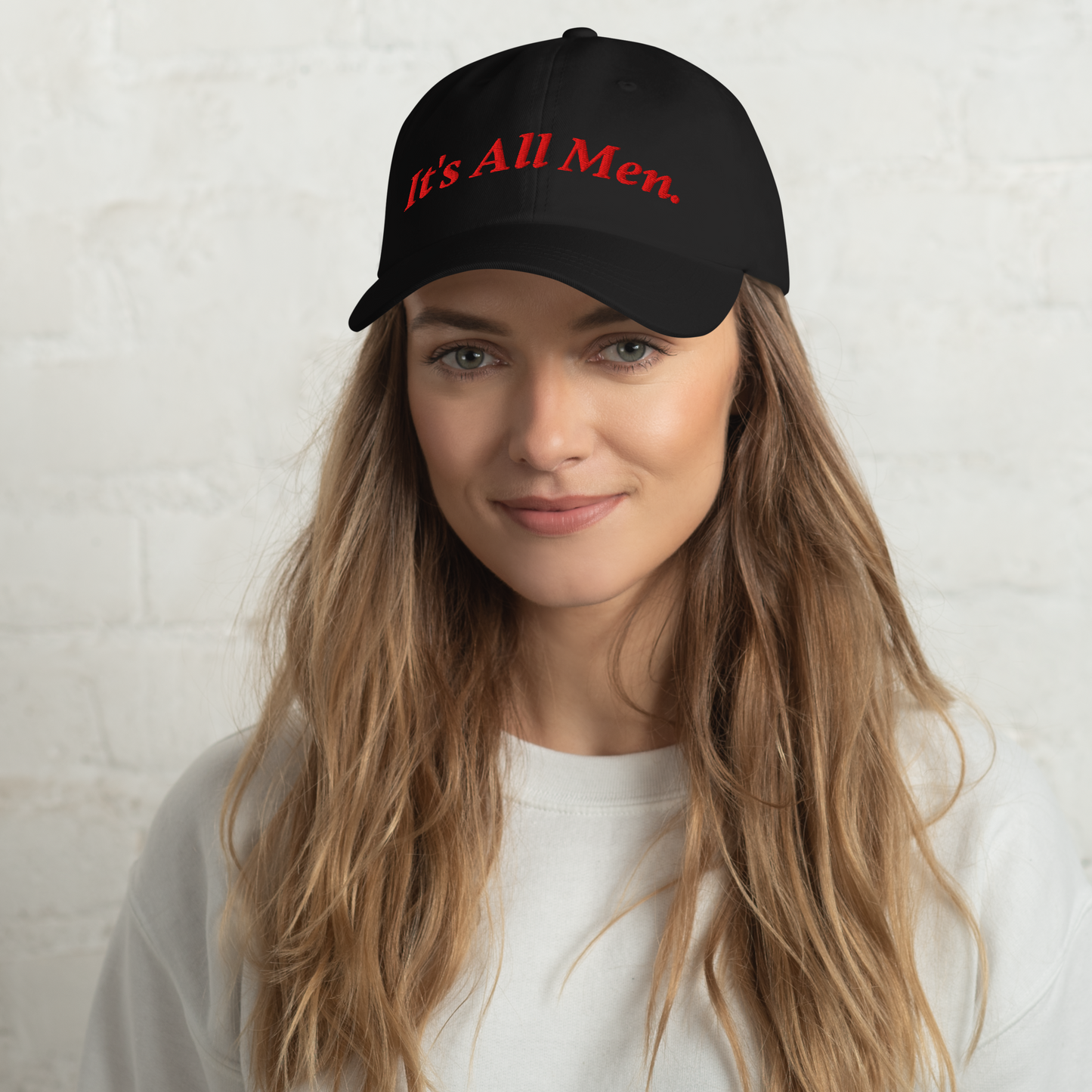 It's All Men Hat (Black/Red)