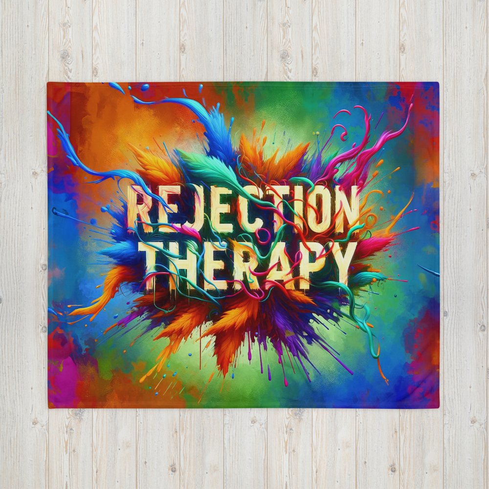 Rejection Therapy Throw Blanket